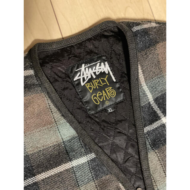 OLD STUSSY 90s BURLY GEAR シャネルロゴ チェックベスト