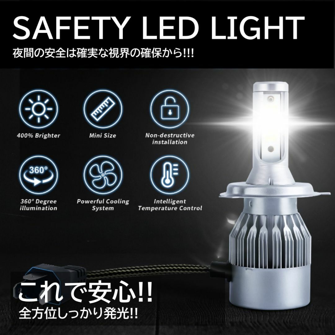 閃光LEDフォグ イエローフォグランプ H8H9H11H16 ワンタッチ取付 自動車/バイクの自動車(汎用パーツ)の商品写真