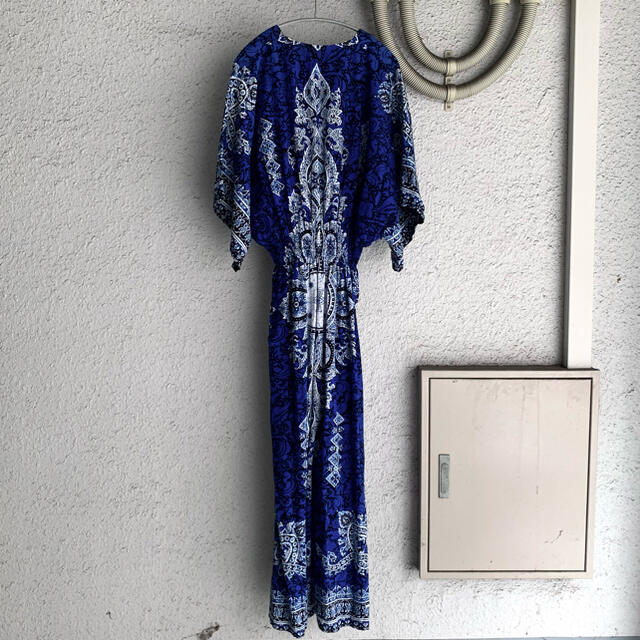 Vintage African print maxi one-piece 1