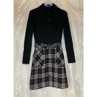 バーバリーブルーレーベル(BURBERRY BLUE LABEL)のブルーレーベル ワンピース サイズ38(ひざ丈ワンピース)