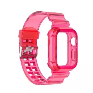 アップルウォッチ(Apple Watch)のAppleWatch 42/44mm  アップルウォッチ　シリコンバンドピンク (腕時計)