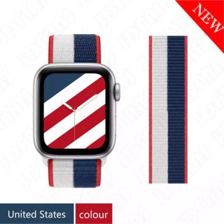 アップルウォッチ(Apple Watch)のAppleWatchBand 42/44mm アップルウォッチ　ナイロンバンド(腕時計)