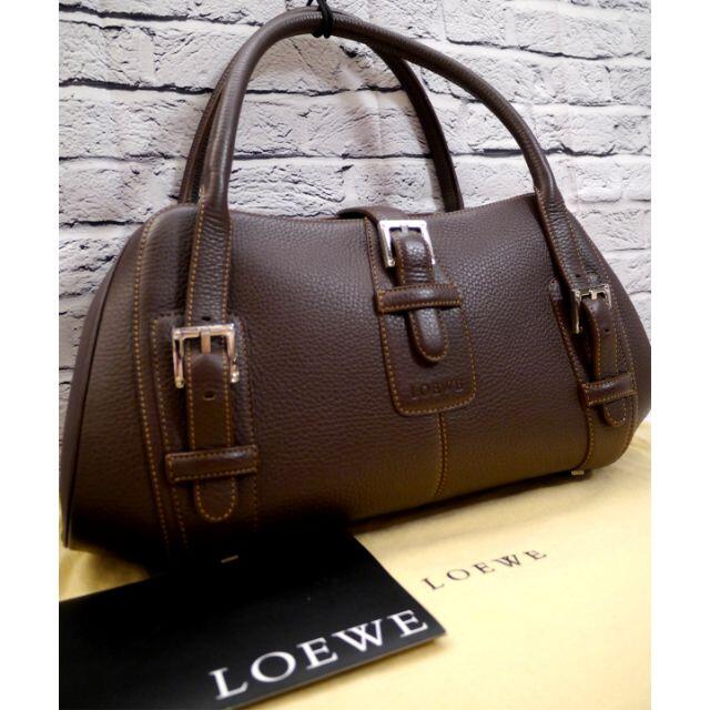 未使用22万◇LOEWE ロエベ SENDA センダ レザー トート バッグ 茶
