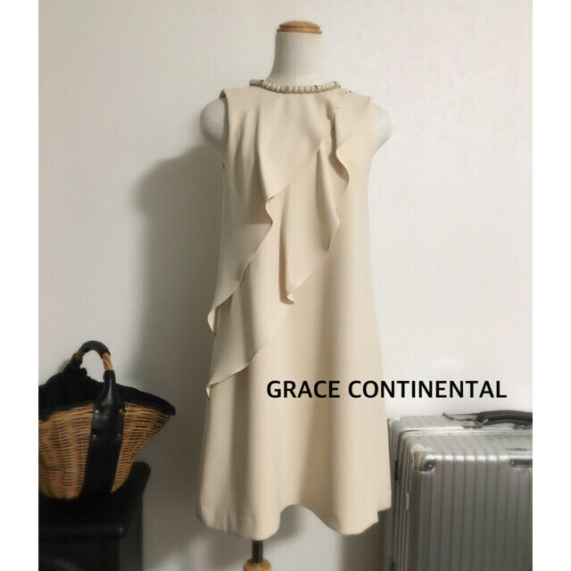 GRACE CONTINENTAL フリルフレアーワンピース