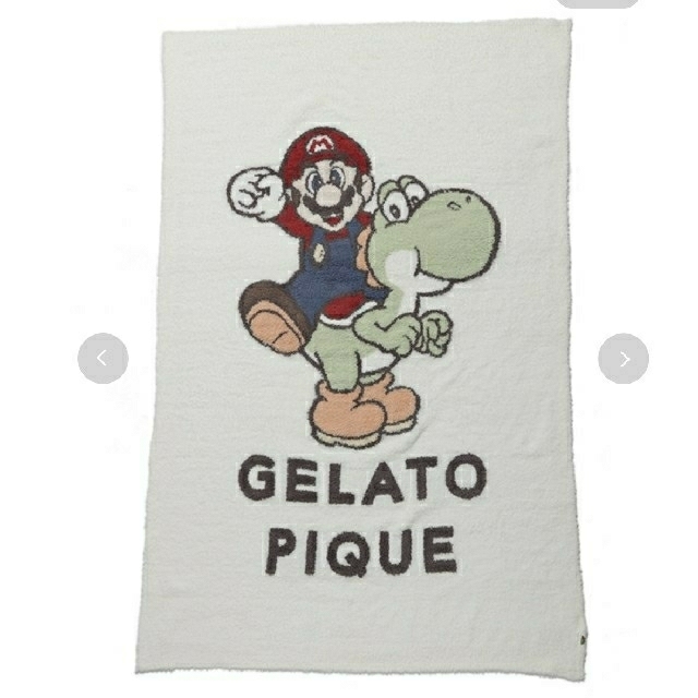 gelato pique(ジェラートピケ)の新品 ジェラートピケ マリオ スーパーマリオ ブランケット マリオ&ヨッシー キッズ/ベビー/マタニティのこども用ファッション小物(おくるみ/ブランケット)の商品写真