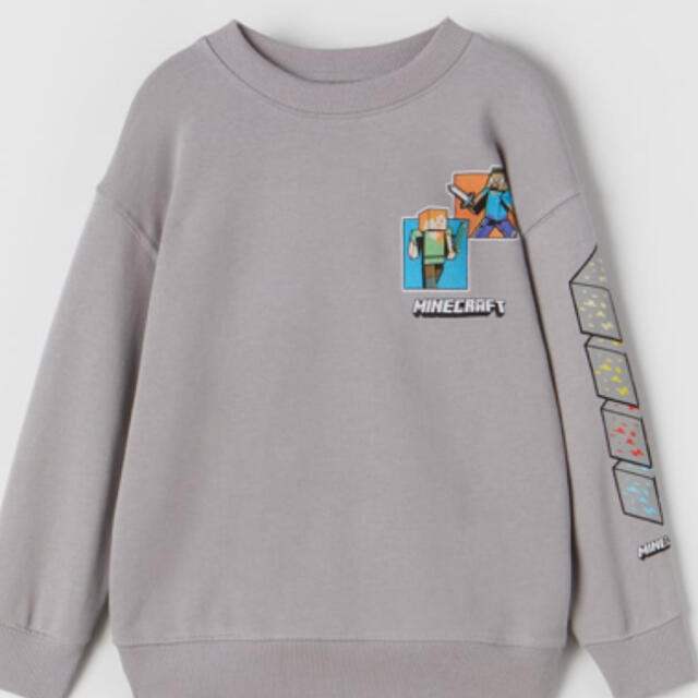 ZARA KIDS(ザラキッズ)の新品　マインクラフト　トレーナー　スウェットシャツ　9歳　134cm キッズ/ベビー/マタニティのキッズ服男の子用(90cm~)(Tシャツ/カットソー)の商品写真