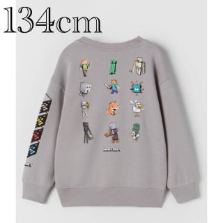 ザラキッズ(ZARA KIDS)の新品　マインクラフト　トレーナー　スウェットシャツ　9歳　134cm(Tシャツ/カットソー)