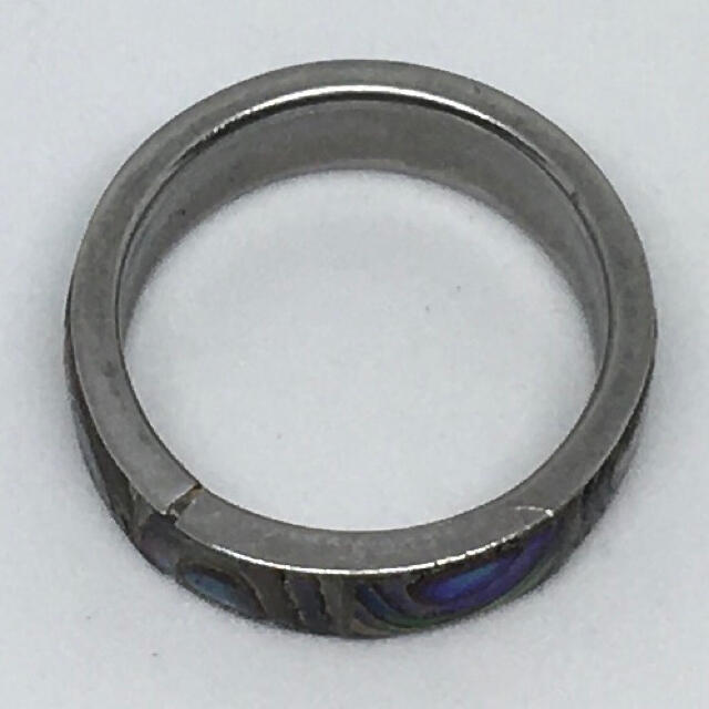 (188)シェルのシンプルリング　シルバー  ヴィンテージ  レディースのアクセサリー(リング(指輪))の商品写真