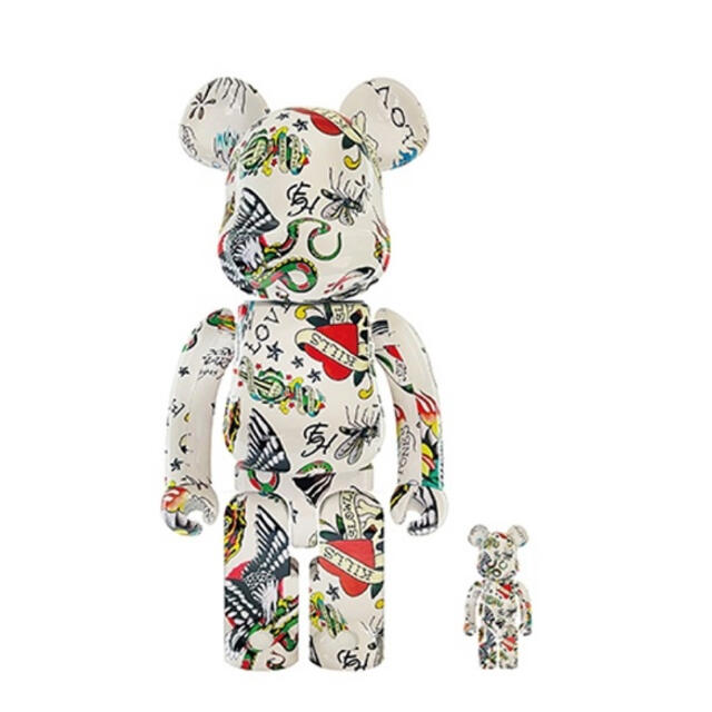 BE@RBRICK ベアブリック マカオ限定ED hardy 400% 100%