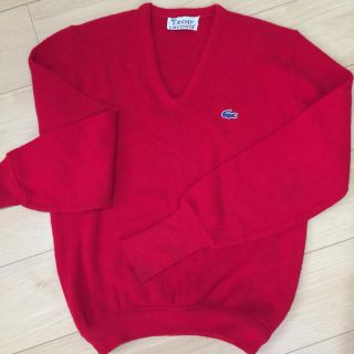 ラコステ(LACOSTE)のラコステ♡赤ニット(ニット/セーター)