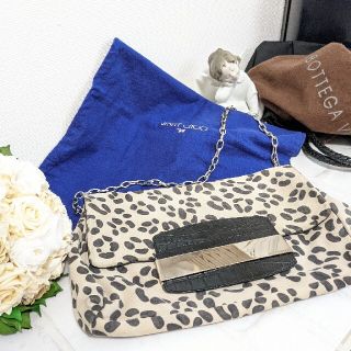 ジミーチュウ(JIMMY CHOO)の希少　JIMMY CHOO　H&M　ヌバッククラッチバッグ(ハンドバッグ)