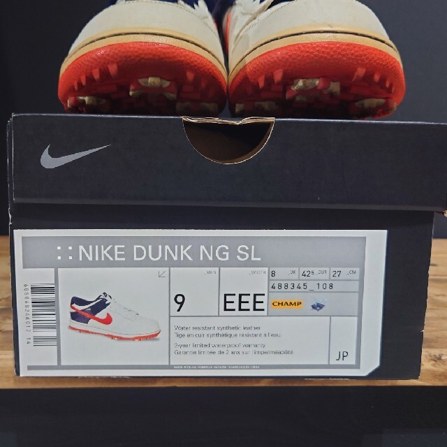 NIKE(ナイキ)の【値下】NIKE DUNK NG SL（ US9）ナイキゴルフダンクロー スポーツ/アウトドアのゴルフ(シューズ)の商品写真