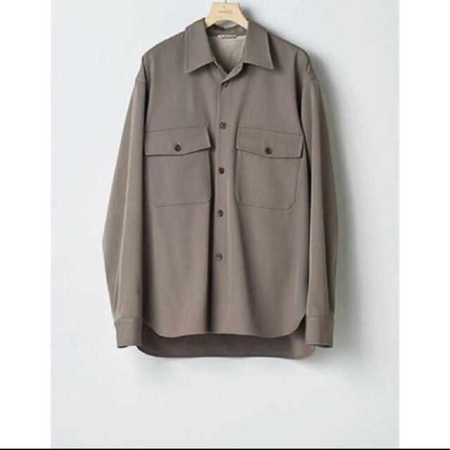 AURALEE 19AW WOOL MAX GABADINE SHIRT 1