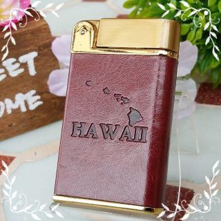 ジッポー(ZIPPO)のX04 ガスライター 革巻き HAWAII ハワイ 美品(タバコグッズ)