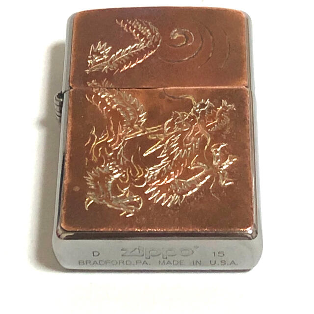 ZIPPO(ジッポー)のZIPPO 電鋳版 龍 和柄 ジッポー 2015年製 ビンテージ風  シルバー メンズのファッション小物(タバコグッズ)の商品写真