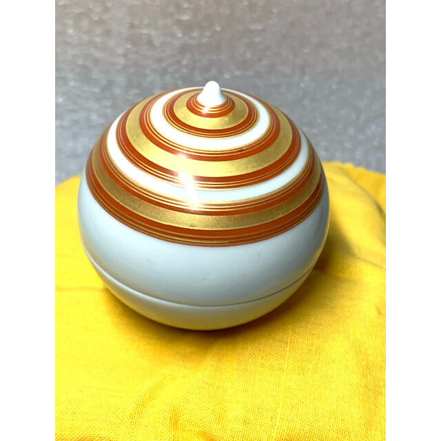 米久和彦作 白瓷赤絵金襴手鳳凰図 玉盃 新品未使用品 『5年保証