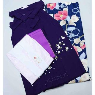 二尺袖 着物 袴 フルセット 長襦袢半衿付 百花繚乱 袴変更可能 NO35438