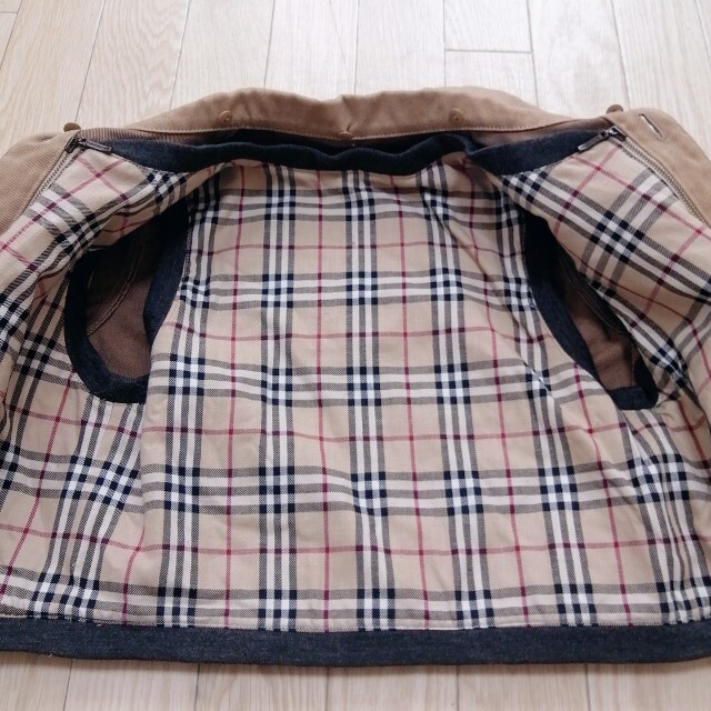 BURBERRY(バーバリー)の[バーバリー/120cm]デニム風アウタージャケット ベスト取り外し可 ファー付 キッズ/ベビー/マタニティのキッズ服男の子用(90cm~)(ジャケット/上着)の商品写真