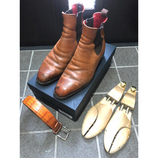 リーガル(REGAL)の宮城興業サイドゴアブーツ&ベルト&シューツリー 25.0 薄茶 リーガル 革靴(ブーツ)