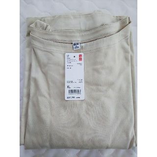 ユニクロ(UNIQLO)の〔新品〕マーセライズコットンボートネックワンピース（7分袖）(ロングワンピース/マキシワンピース)