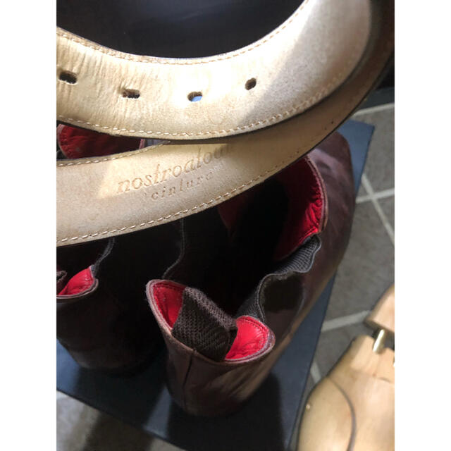 REGAL(リーガル)の宮城興業サイドゴアブーツ&ベルト&シューツリー 25.0 濃茶 リーガル 革靴 メンズの靴/シューズ(ブーツ)の商品写真