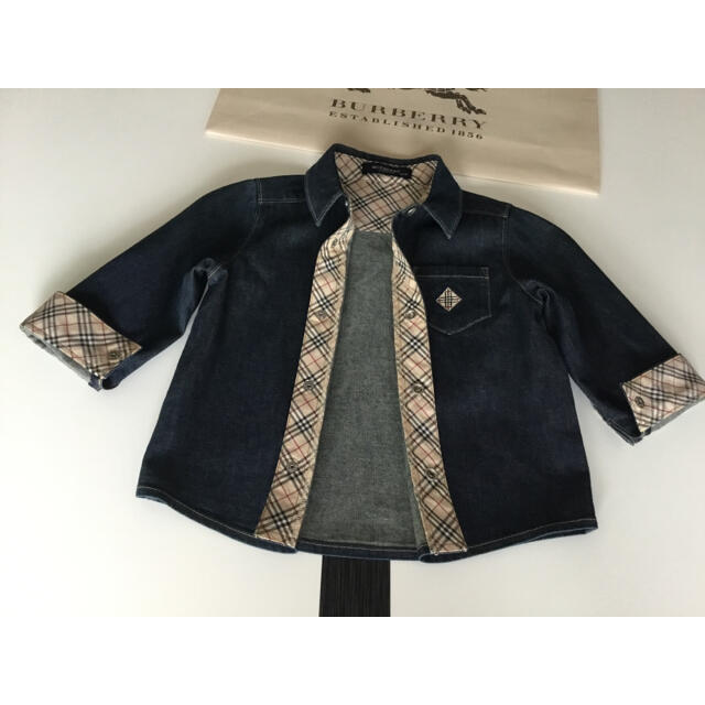 BURBERRY(バーバリー)のBURBERRY CHILDREN⭐デニムジャケット チェックシャツ 長袖シャツ キッズ/ベビー/マタニティのキッズ服男の子用(90cm~)(ジャケット/上着)の商品写真