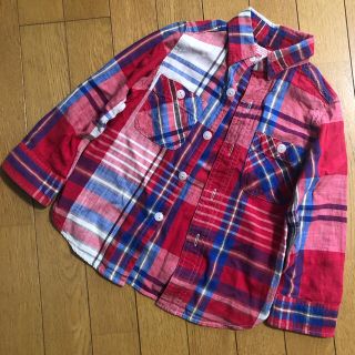 デニムダンガリー(DENIM DUNGAREE)のデニム&ダンガリー 長袖チェックシャツ size 110(その他)