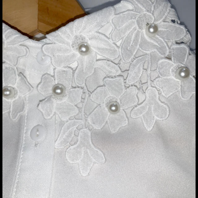浮かない付け襟 コットンパール レディースのアクセサリー(つけ襟)の商品写真