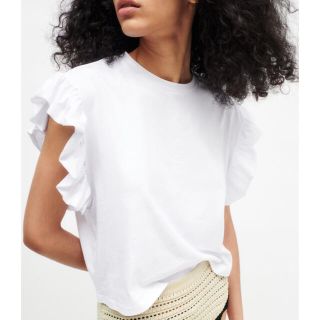 ザラ(ZARA)の本日限定お値下げZARAフリルTシャツS(Tシャツ(半袖/袖なし))