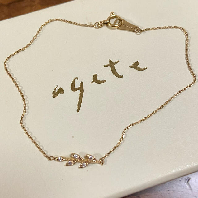 agete - アガット　k10 月桂樹　リーフブレスレット