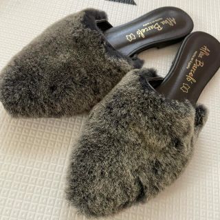 スピックアンドスパン(Spick & Span)のSpick&Span Alba Barcelo フラットファーサンダル(ハイヒール/パンプス)