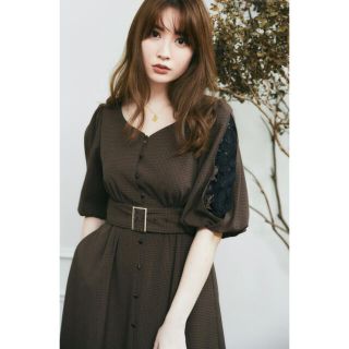 スナイデル(SNIDEL)の【herlipto】Inner Lace Sleeve One-Piece (ロングワンピース/マキシワンピース)