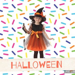 ハロウィン　キッズ　子ども　女の子　ワンピース　ドレス　130  (ワンピース)