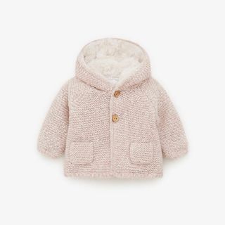 ザラキッズ(ZARA KIDS)のZARA ミックスニット　カーディガン　ジェラートピケ　ポンチョ(ジャケット/上着)