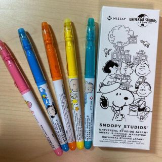 スヌーピー(SNOOPY)の【新品・未使用】スヌーピー フリクションカラーズ 5本セット(ペン/マーカー)