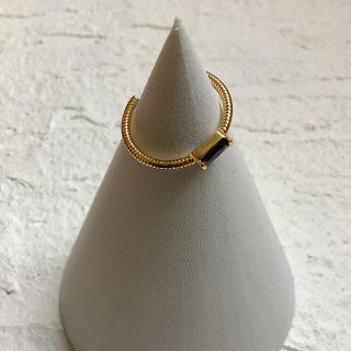 18kgp Black stone ring(リング(指輪))