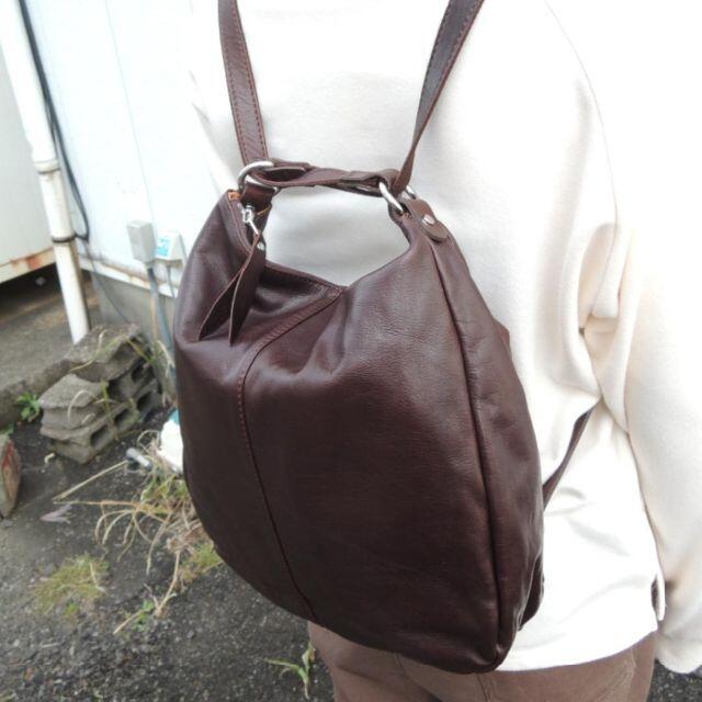 新品 20000円☆2WAY リュック ショルダー バッグ☆A4 牛革