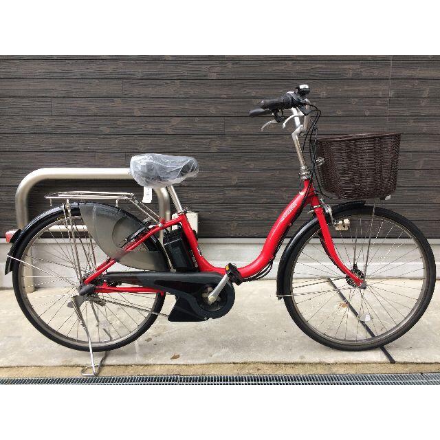 地域限定送料無料　パス　ナチュラ　新基準　15,4AH　赤　神戸市　電動自転車自転車