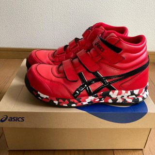 アシックス(asics)のアシックス安全靴(レッド&ブラック)限定品(スニーカー)