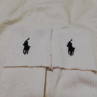 ポロラルフローレン(POLO RALPH LAUREN)のラルフローレン　白ホワイト靴下ロゴソックス(靴下/タイツ)