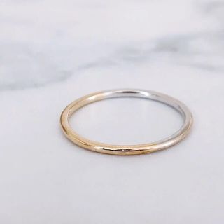 ete - 美品 PAS TIERRA パティエラ K10 ツートーン コンビ リングの