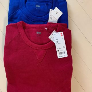 ユニクロ(UNIQLO)の(マリオ様)希少　新品　ユニクロ　スウェットシャツ　ブルー/レッド　2枚セット(スウェット)