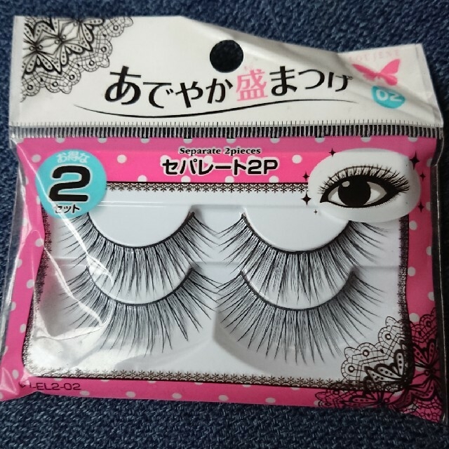 未使用 つけまつげ 3点セット 6ピース つけまピンセット付き