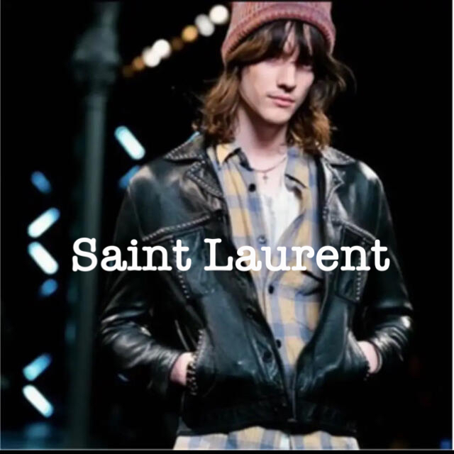 <Hedi期> Saint Laurent 16ss スタッズ　レザージャケットジャケット/アウター