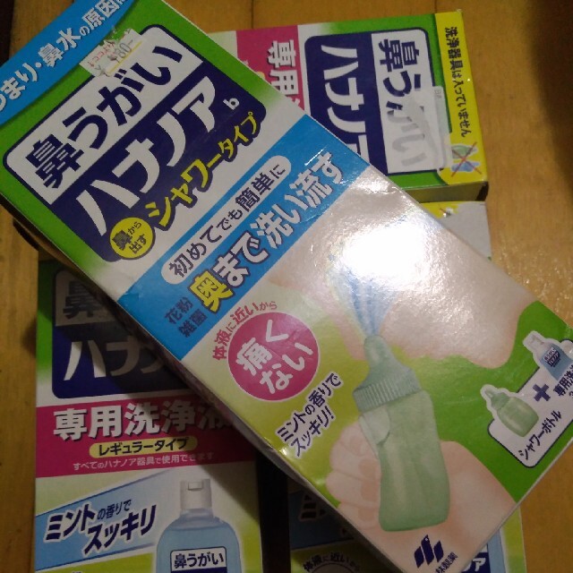 小林製薬(コバヤシセイヤク)の4箱　小林製薬　ハナノア　新品　鼻うがい　洗浄液 インテリア/住まい/日用品の日用品/生活雑貨/旅行(日用品/生活雑貨)の商品写真