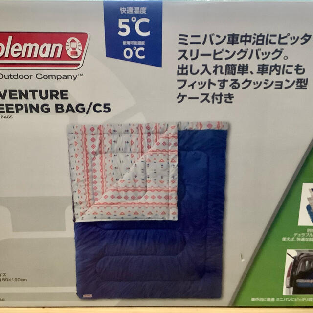 カテゴリ Coleman - コールマン寝袋　アドベンチャー・スリーピングバッグ　C5の通販 by masumi's shop｜コールマンならラクマ サイズ