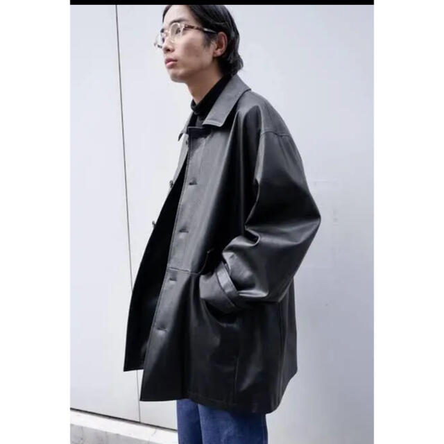 COMOLI(コモリ)のstein Fake Leather Car Jacket メンズのジャケット/アウター(レザージャケット)の商品写真