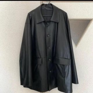 コモリ(COMOLI)のstein Fake Leather Car Jacket(レザージャケット)