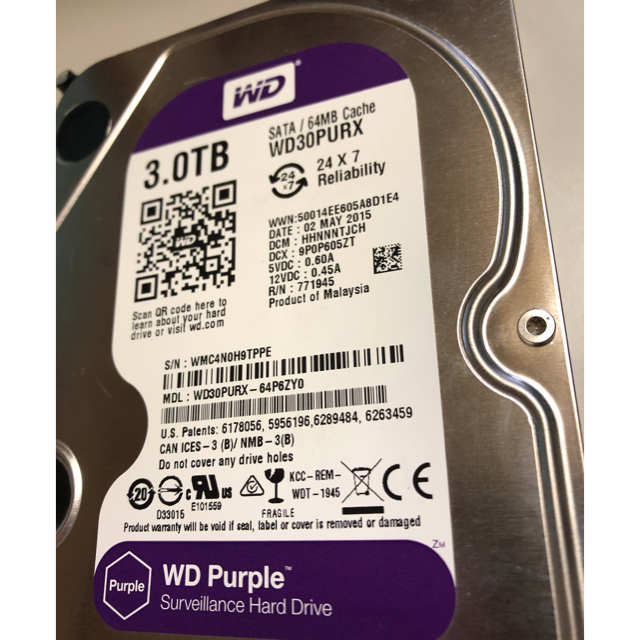 WD Purple WD30PURX 3TB HDD 1