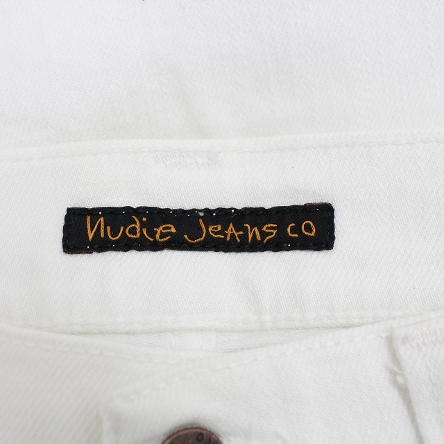 Nudie Jeans(ヌーディジーンズ)のヌーディージーンズ デニムパンツ ジーンズ W28 L32 白 ホワイト /NM メンズのパンツ(デニム/ジーンズ)の商品写真